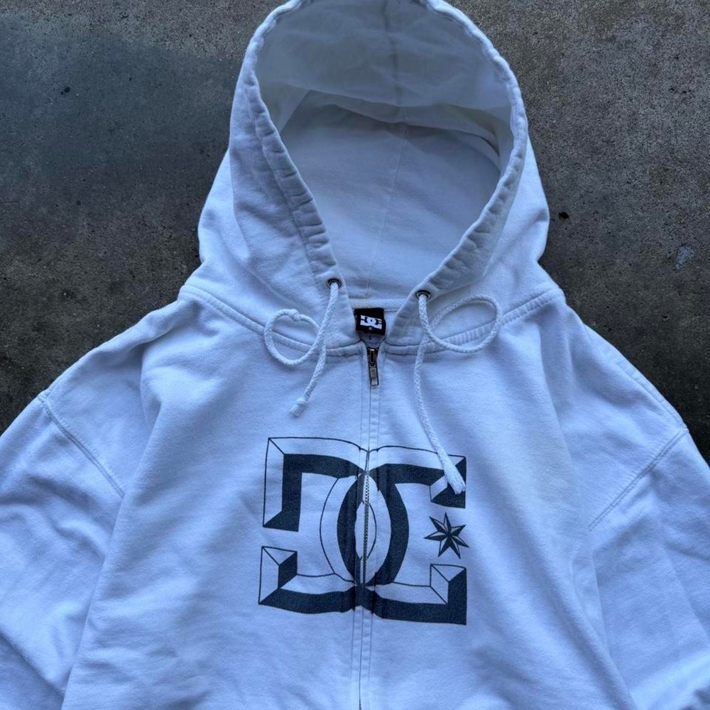Y2K DC Shoes Zip Up Hoodie size L